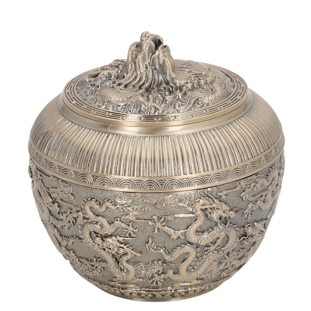 Tea Canister Vintage Alloy Tea Bag Canister Decorative Loose Tea Storage Container Multipurpose Tea Jar for Kitchen