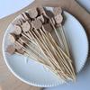 100PCS Disposable Cocktail Picks, Cute Panda Head Decor Bamboo Skewers, Long Food Picks for Sandwiches Burgers Fruits Desserts