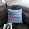 Encouraging Text Ins Cushion Cover Natural Linen Organic Fabric Double-Sided Printing Sofa Home Decor Gift Pillow Case