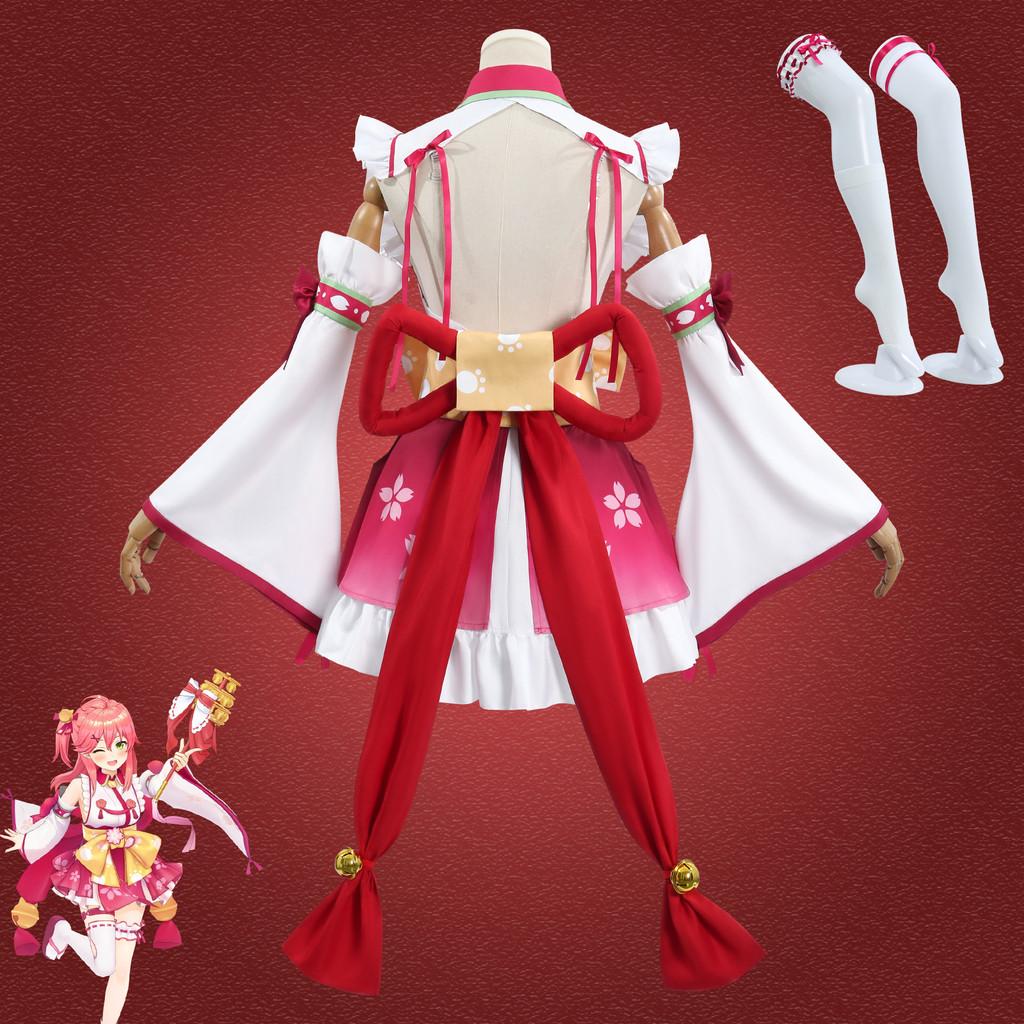Vtuber Sakura Miko Cosplay Outfit With Soft Woolen Material For Anime Fans And Cosplayers