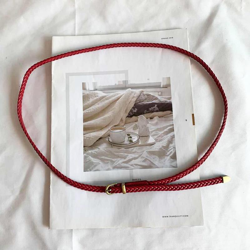 Non-perforated Thin Waist Belt, Women's Retro Decoration, Dress, Coat, Waist Seal, Versatile, Simple and High-end, Jeans Belt