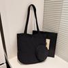 Solid Color Lightweight Women's Foldable Shoulder Bag Tote Bag