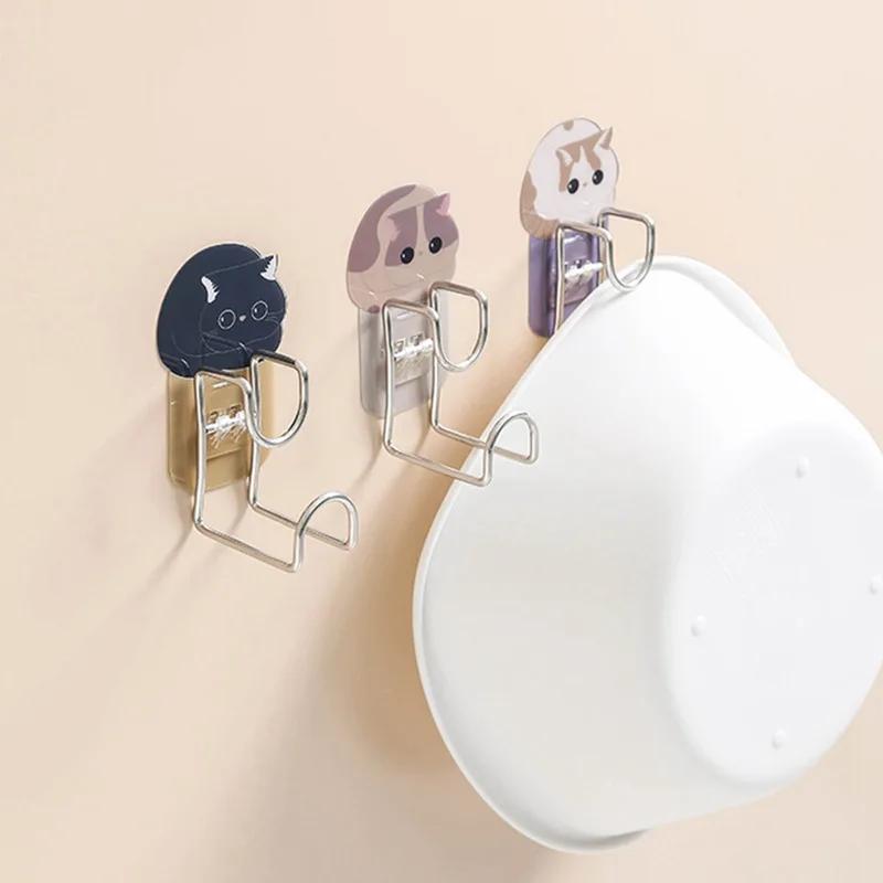 Háčky na umyvadlo Koupelnový nástěnný organizér na umyvadlo Úložný regál Bez vrtání Dětská koupací vanička Nerezový hák Věšák