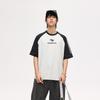New Summer Style American Retro Short-Sleeve Men's T-Shirt with Raglan Sleeves and Round Neck Loose and Casual Fit