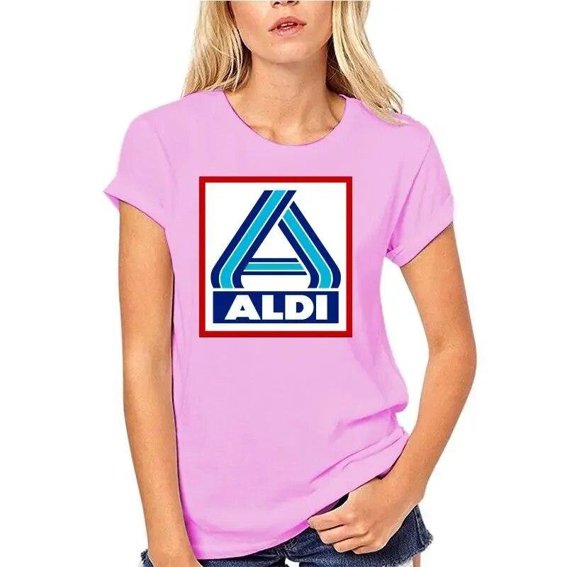 Modekleidung Aldi Print Damen T-Shirt Übergroßes T-Shirt Unisex-Kleidung 100 % Baumwolle Hochwertige klassische Top-T-Shirts Cartoon