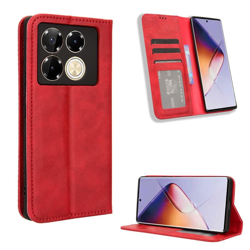 Flip Cover For Infinix Note 40 Pro 4G/5G,Note 40 Pro+ 5G,Infinix Note 40X 5G [Flip Vintage Leather] Protective Case