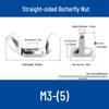 M4-M24 304 Stainless Steel Large Ear Ram's Horn Disc Butterfly Nut