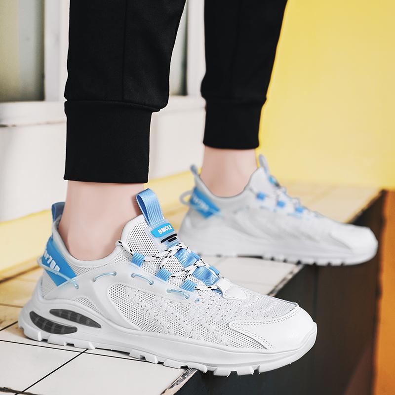 Neue Mode Einfarbig Herren Vulkanisierte Schuhe Sport Stoßdämpfung Outdoor Laufschuhe Sommer Mesh Atmungsaktiv Papa Schuhe