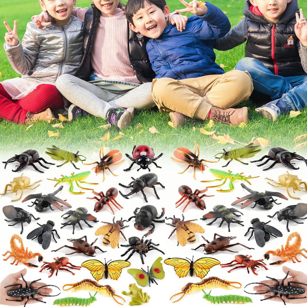 Insect Models & Figurines Set (2459 Pieces) - Realistic Resin Insect Toys, Mini Animal Figurines, Popular Animal Models, Ornaments, Gifts, Kids Toys,