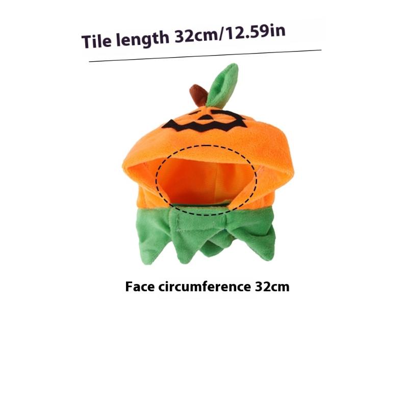 Cute Pet Halloween Dog Cat Costume Originality Small Dogs Cat Cosplay Bat Pumpkin Headgear Hat Cat Headgear Pet Supplies