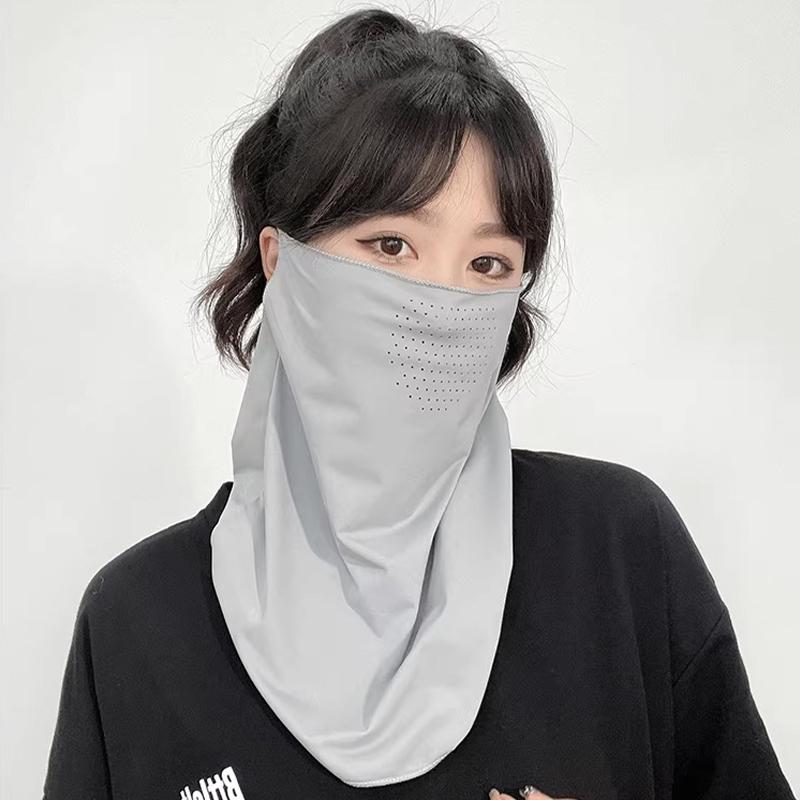 Letní maska proti slunci na krk s UV ochranou, kryt na obličej, opalovací krém na obličej, venkovní, pohodlná, jednobarevná, cyklistické klobouky proti slunci