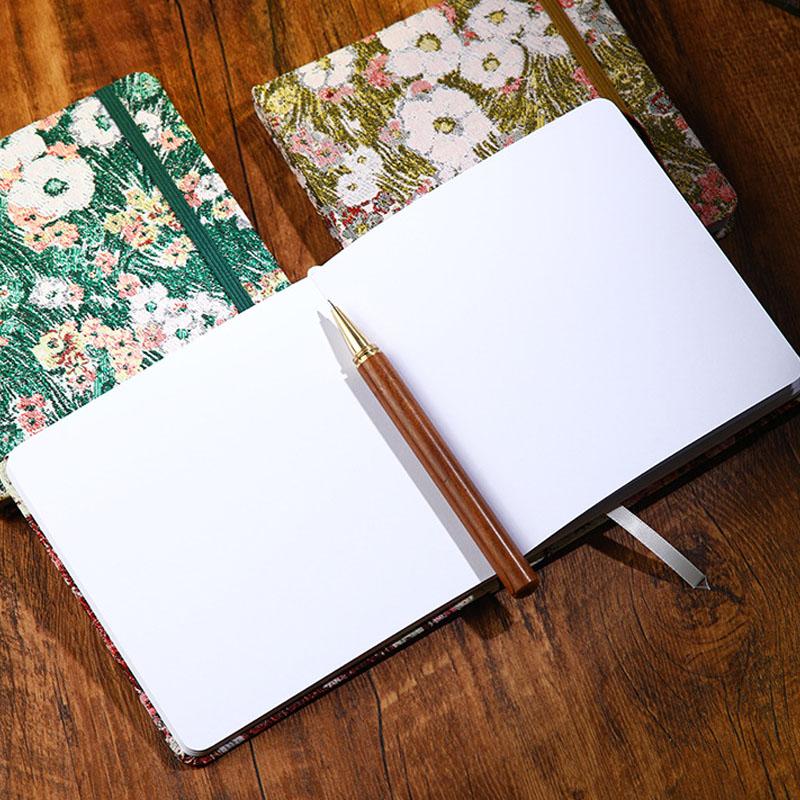 14.5*14.5cm Retro Art Square Notebook On Cloth High Face Value Thick Blank Book Student Marker Pen Painting Notebook