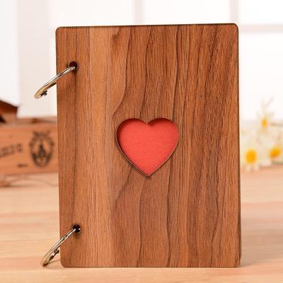 Album photo d'amour créatif en bois 6 pouces: Cadeau commémoratif de remise de diplôme et de jeunesse rétro fait main