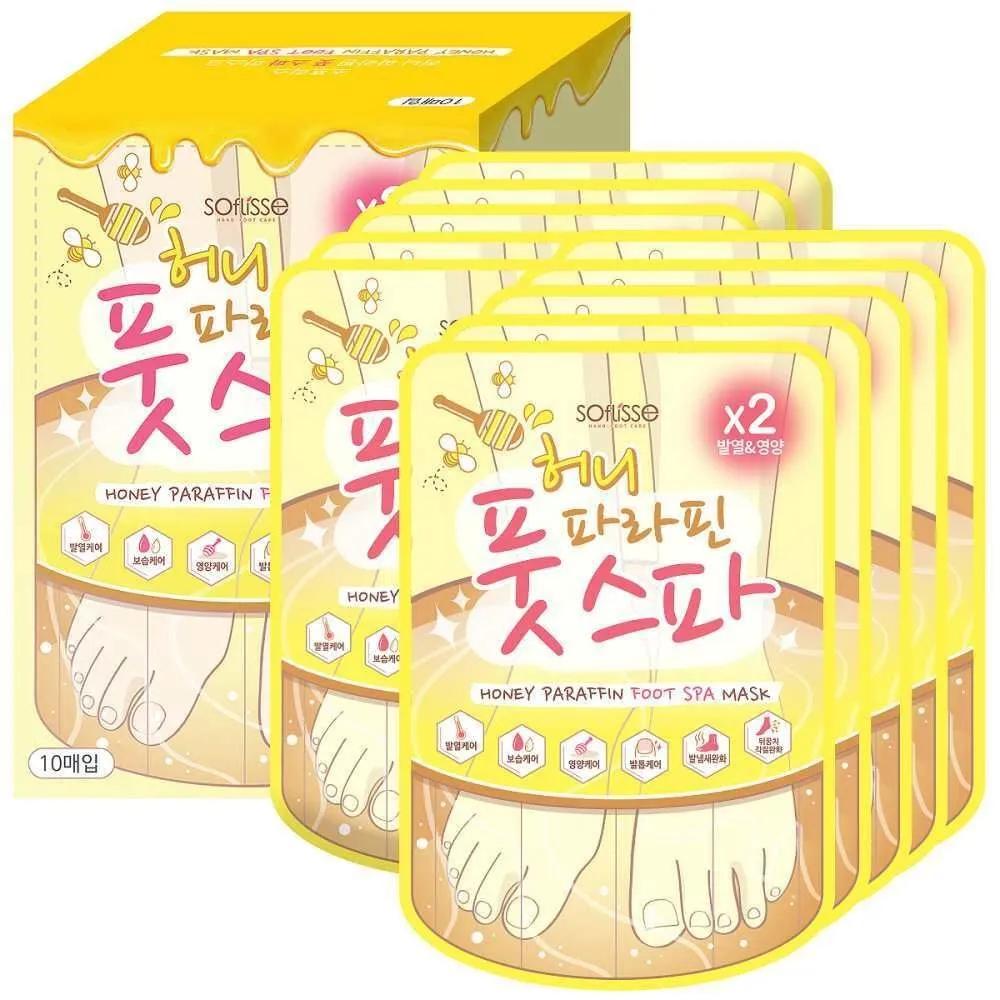 

SOFLISSE Honey Paraffin Foot Spa Mask 10 Sheets Heel