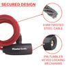 Master Lock Bike Lock Cable, 2 Keys, 180 cm x 8 mm