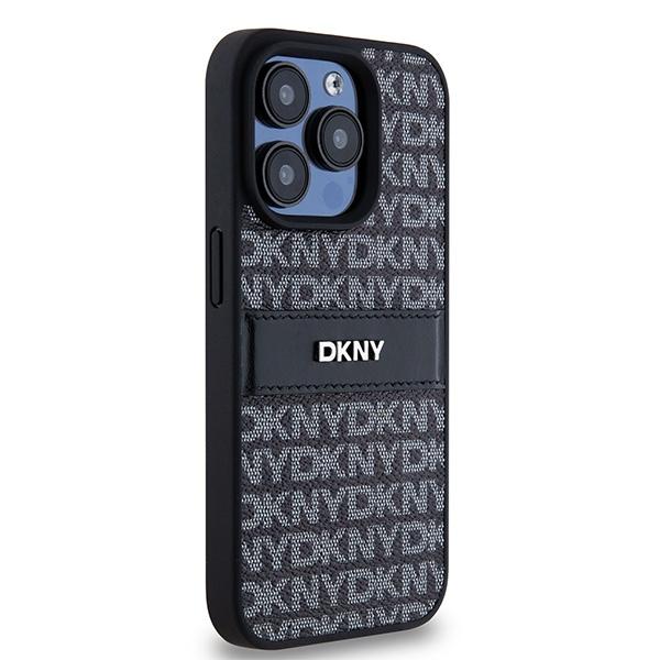 Dkny Dkhcp15Lprthslk Iphone 15 Pro6.1 Czarny/Black Hardcase Skóra Mono Pasek & Metalowe Logo