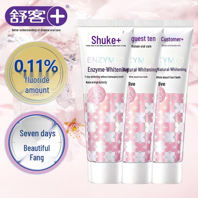 Shuke Brightening Enzyme Toothpaste, Dancing Cherry Blossom
