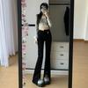 Flared Pants Women's Autumn and Winter Split Trousers Tassel High Waist Elastic Micro-flared Jeans Women's Autumn and Winter