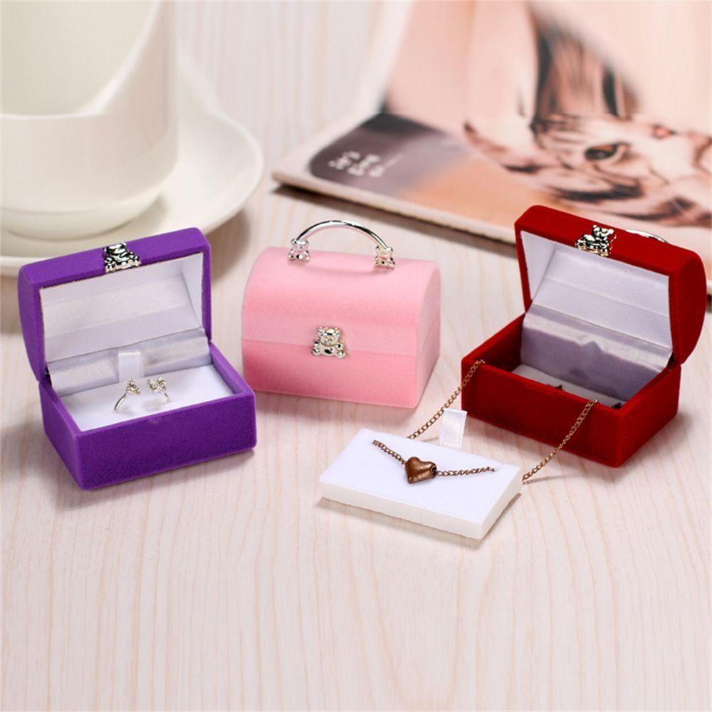 Wedding Organizer Gift Box Case Necklace Display Jewelry Box Pendant Storage Ring Box