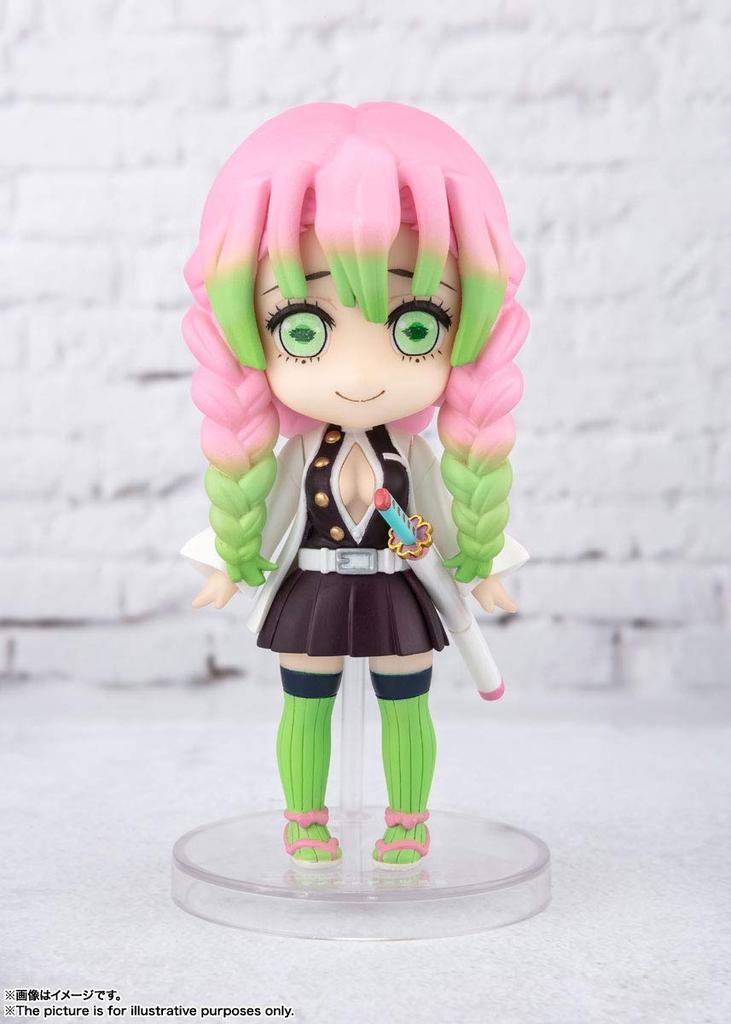 TAMASHII NATIONS Figuarts Mini-Dämon Kimetsu no Yaiba Mitsuri Kanroji, ca. 90 mm, bemalte bewegliche Figur, Slayer, PVC/ABS