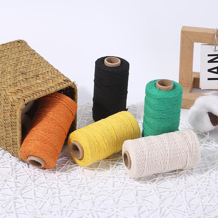 Biały Sznurek, Bawełniany Sznurek Cukierniczy, 328 Stóp 2 MM Naturalnie Biały Bawełniany Sznurek do Rękodzieła, Sznurek do Pakowania Prezentów, Wystrój Domu