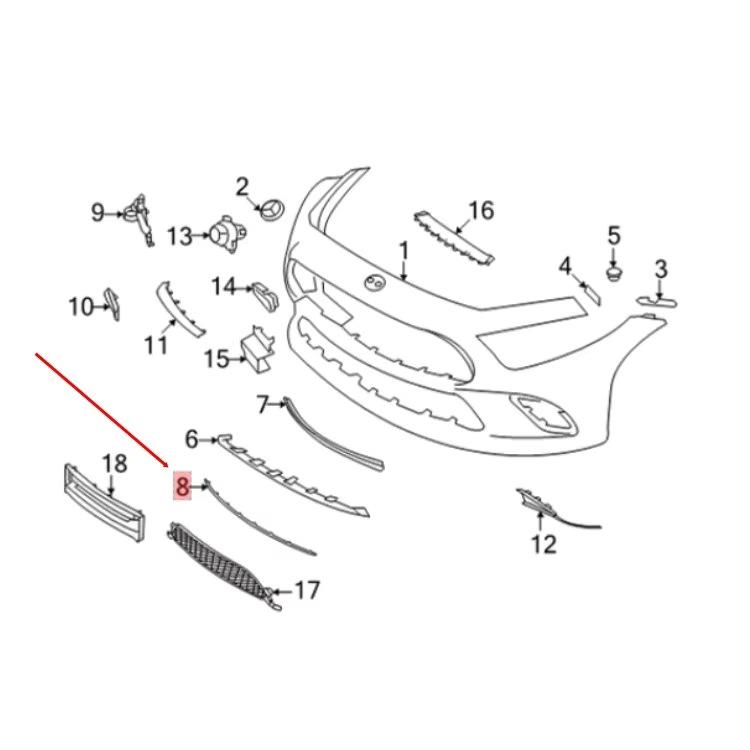 Lower Front Bumper Trim for Mercedes-Benz W257 (2022-2023)