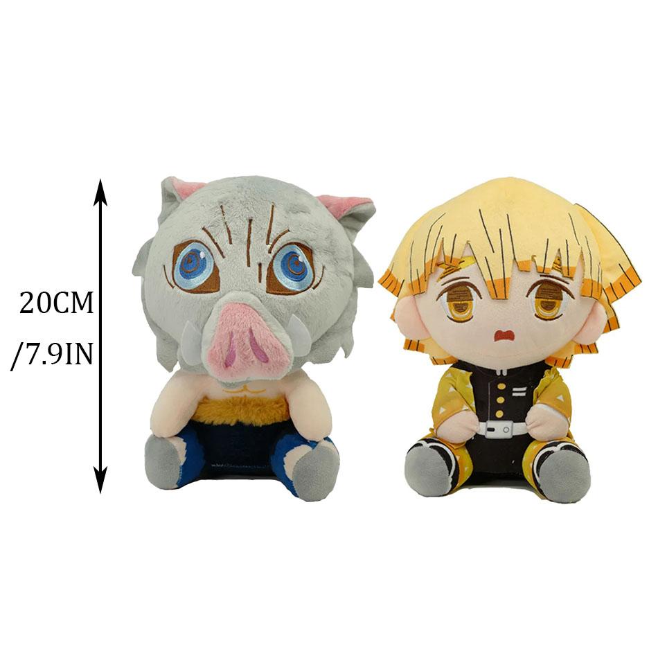 Horké 20cm Japonské Anime Demon Slayer Tomioka Giyu Kamado Tanjirou Kamado Nezuko Agatsuma Zenitsu Plyšové Hračky Panenka Peluche Dárek pro Ženy