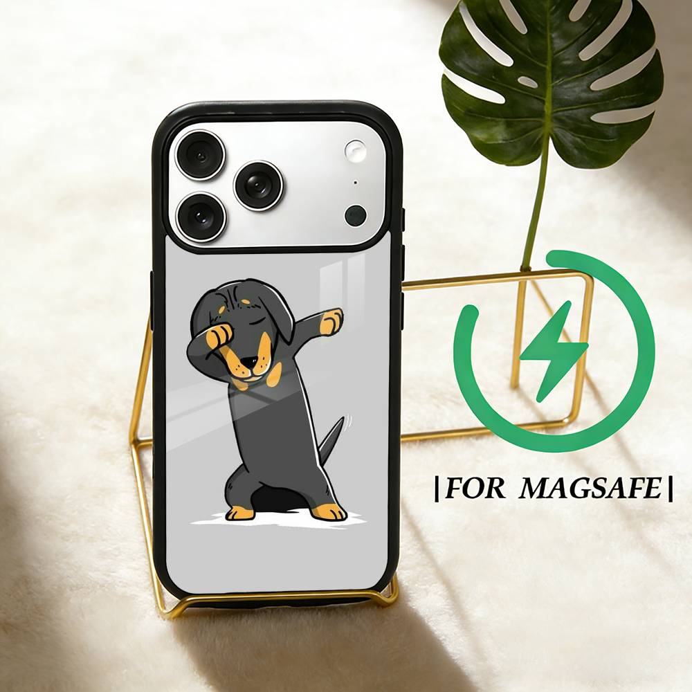 

Cute Dachshund Phone Case For iPhone 17,16,15,14,13,12,Plus,Pro,Max for Magsafe Magnetic Wireless Charging iPhone15PROMAX