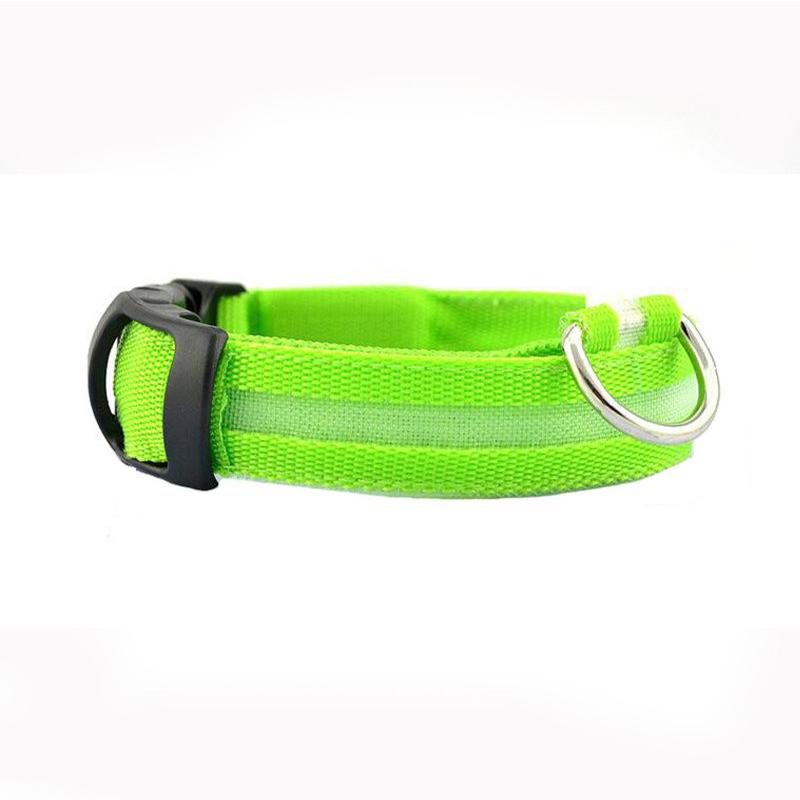 Leopard Led Dog Collar Luminous Adjustable Glowing Collar For Dogs Pet Night Safety Nylon Collar Luminous Led Bright Dog Collar