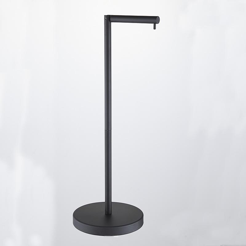 Freestanding Stainless Steel Tissue and Towel Holder with Storage, No-Drill Bathroom Toilet Paper Stand