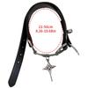 Trendy PU Leather Collar Necklace Featuring Gothic Crosses Charm Evening Party Accessory