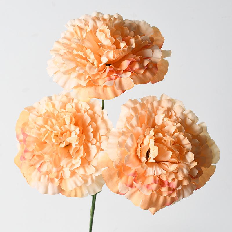 Orange-Themed Wedding Aisle Simulation Flower Arrangement - Artificial Home Decor Row Flowers