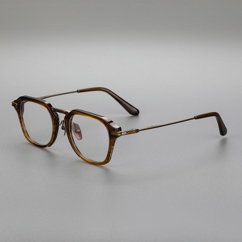 

Японские оправы для мужских очков из чистого титана и ретро ацетата, большие квадратные - DTX413