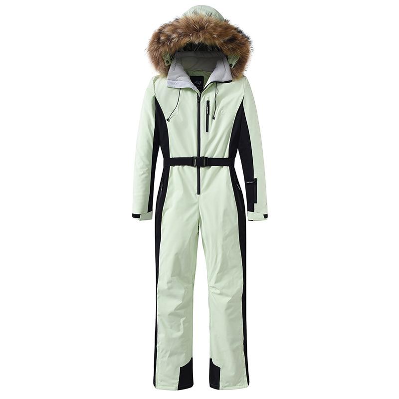 Einteiliger Ski-Overall für Damen, isoliert, winddicht, wasserdicht, warm, Schneeanzüge, schmal geschnittene Skianzüge für Damen, Overalls, Snowboardanzug
