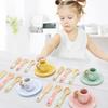 Children'S Simulated Wooden Meal Kitchenware Plate Set Baby Simulated Cooking Kitchen Play House Educational Toys