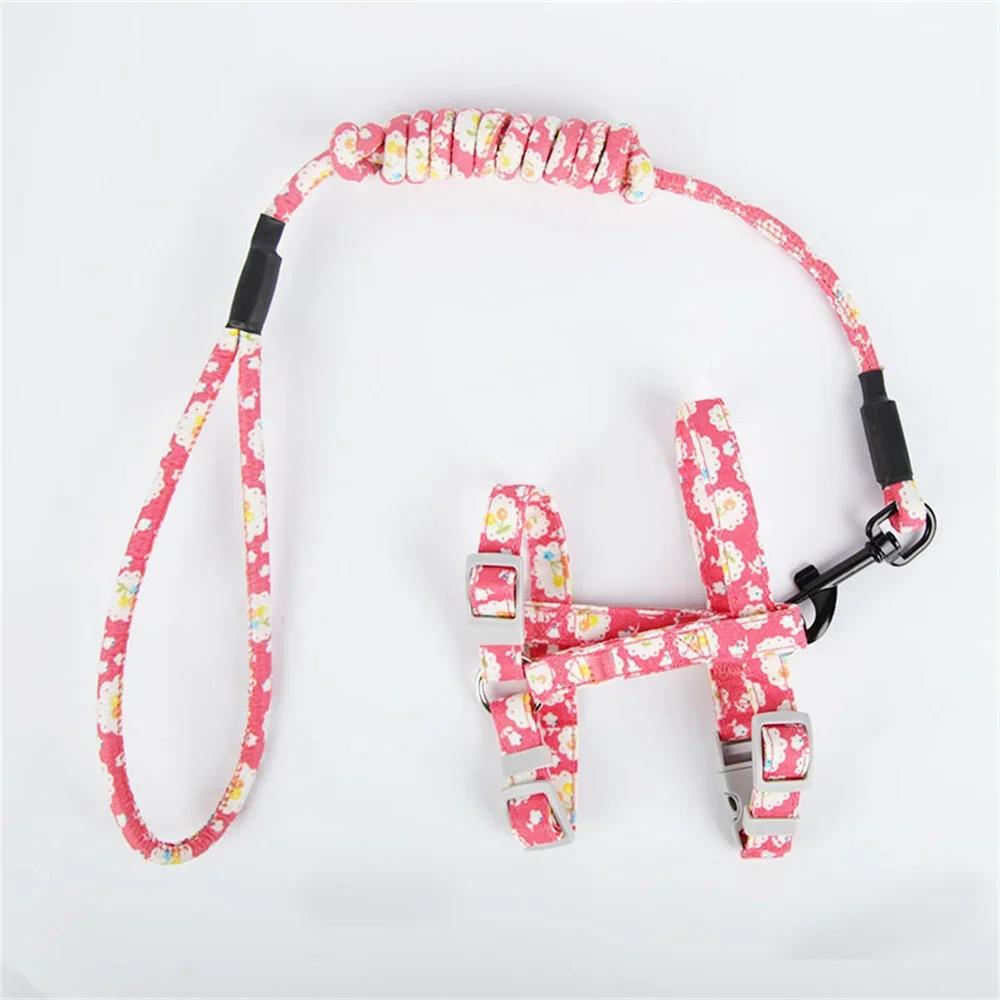 Japanese Style Pet Harness and Leash Adjustable Puppy Dog Cat Harnesses Gatos Productos Para Mascotas Sphynx Kitten Accessories