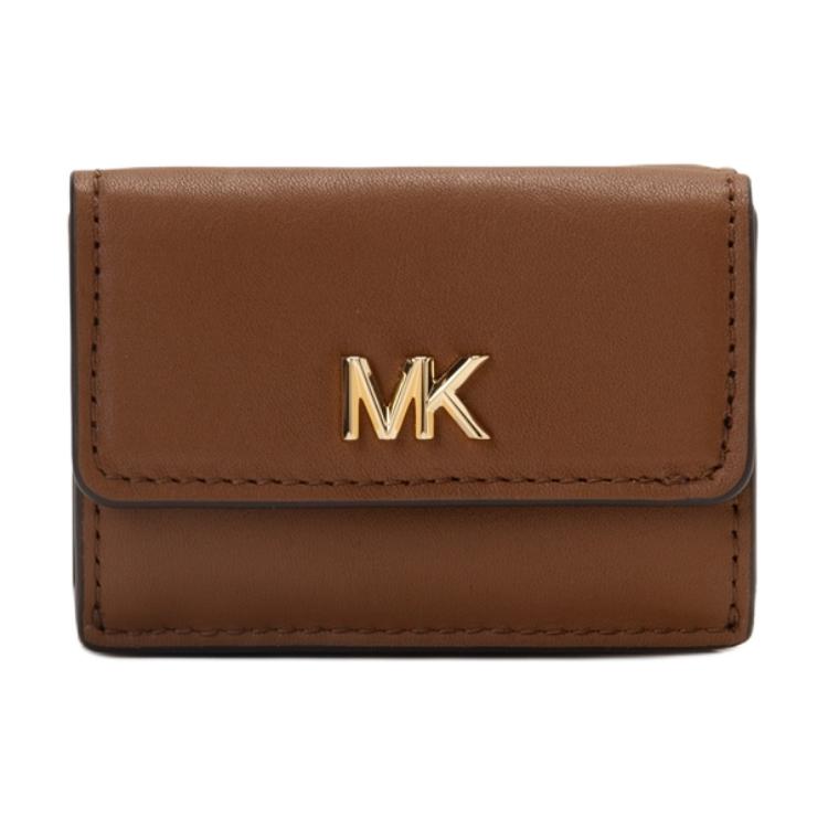 Michael Kors Mk Facet Logo Leather Wallet Small Women wallet Brown 32S5G5QD1L-LUGGAGE Basic Set (Bag+Box)