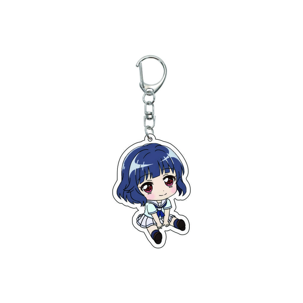 55MM Anime banG Dream Keychain Toyama Kasumi/Saya Yamabuki/Hanazono Tae Key Chain Acrylic Model Plate Christmas Gifts