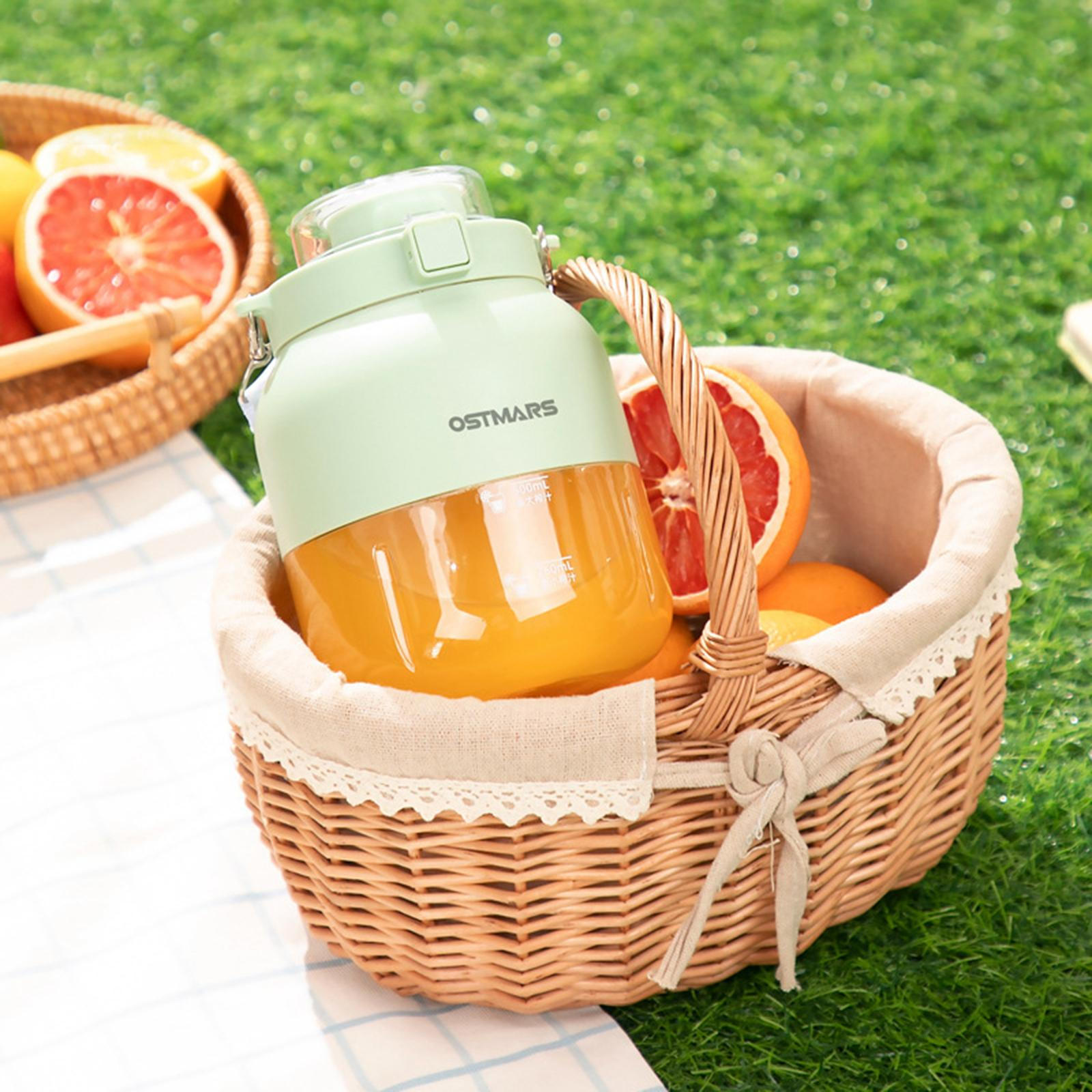 

Компактная электрическая соковыжималка-блендер для смузи зелёный