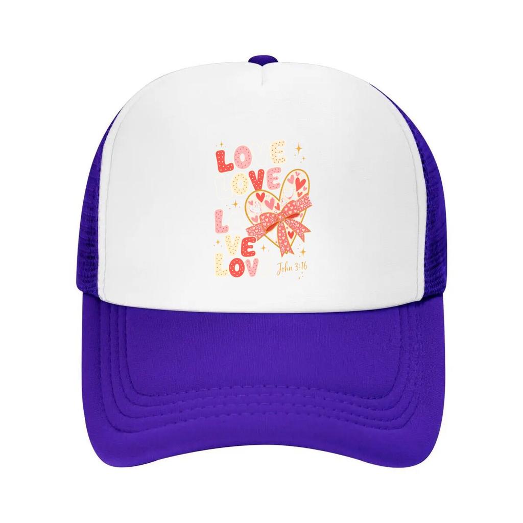 Layered Valentine Love Heart Bow Typ Mesh Baseball Cap Casual Hat Outdoor For Womens Unisex FeUnisex