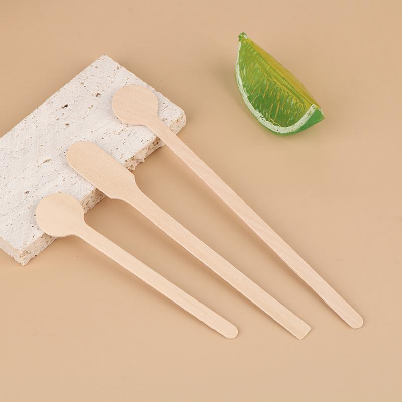 100 ks dřevěných míchadel na kávu, studené pití, míchací tyčinky na nápoje, biologicky odbouratelné nádobí, kávové tyčinky