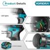 Yofidra Brushless 2-in-1 Turbo Blower Jet Fan & Vacuum Cleaner 80000RPM Handheld Dust Blowing Tool For Makita 18V Battery Pin
