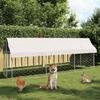 VidaXL Outdoor Kennel with Roof for Dogs 400x100x150 Cm Cage Niche Puppies 171497