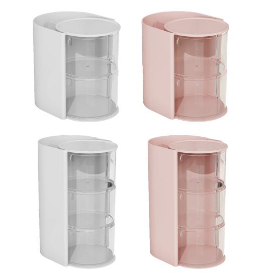 Stojan na štětce na make-up Úložný box Velká kapacita Otočný design Víceúčelový Organizér na náušnice, náramky a vlasové doplňky