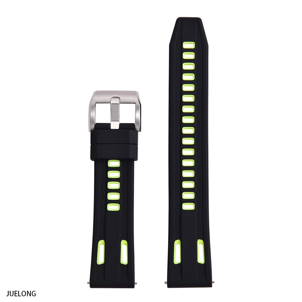 STAPELP Silikon-Uhrenarmband Hohe Dichte 20mm 22mm Gummi Zweifarbig Sport Wasserdicht Zweifarbiges Silikon-Uhrenarmband