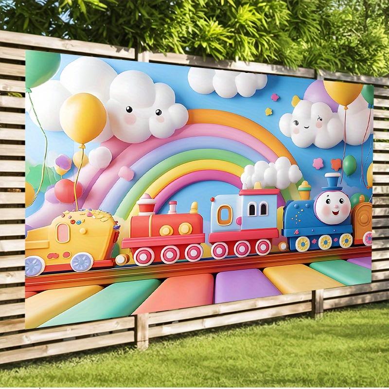 Birthday Party Backdrop Polyester Banner Photo Booth Decoration 105