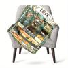 Elk Customize Your Name Outdoor Blanket Used For Chair Office Sofa Bed Camping Soft And Warm Giving Friends And Relatives Birthday Graduation Gift