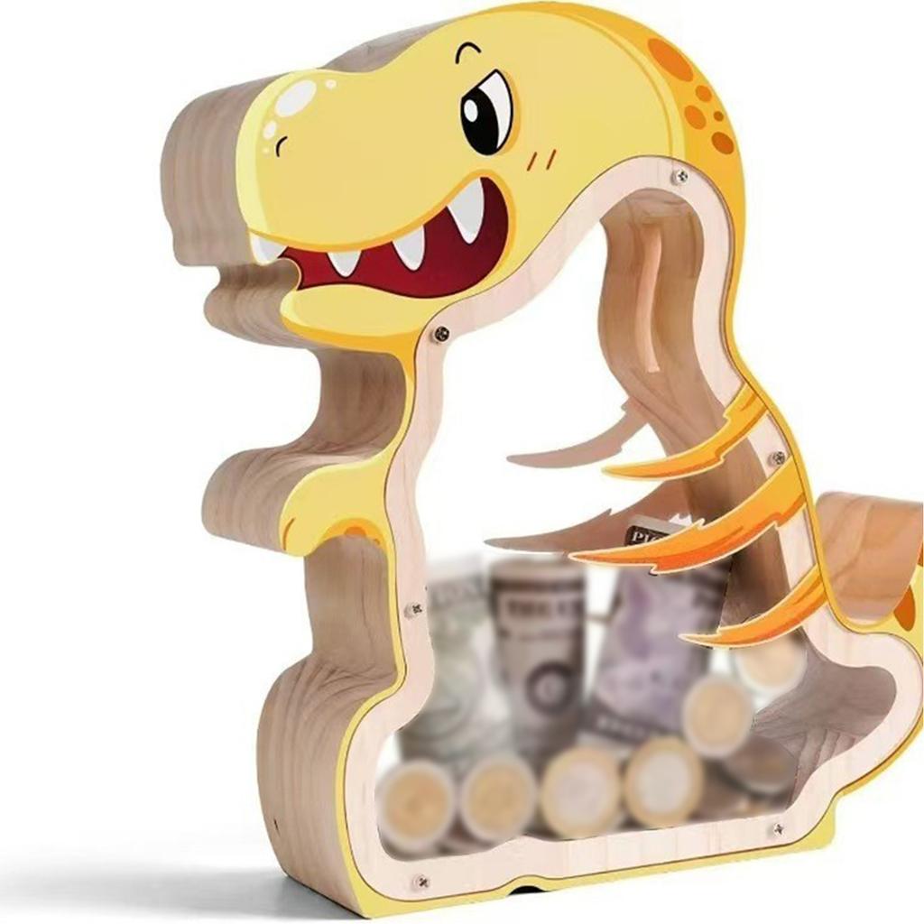 Wooden Coin Box Ideal Birthday Gift for Boys and Girls to Start Their Saving Journey Kids' Personalizing Gift
