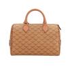 MCM Cognac Visetos Coated Canvas Boston Duffle Bag with Top Handle for Daily & Travel Use