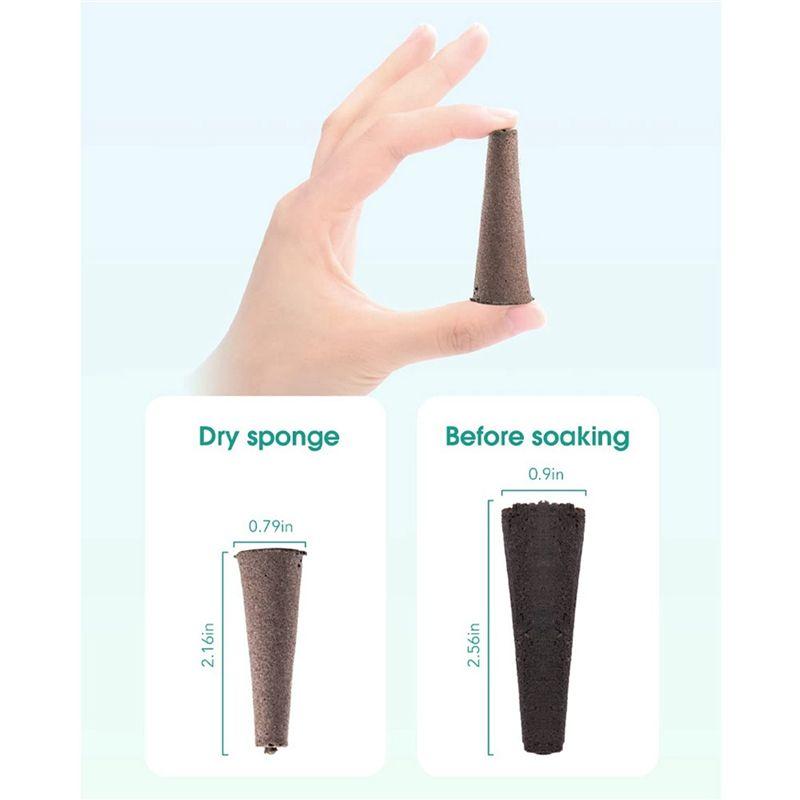 200 Pack Grow Sponges, Seed Starter Pods Replacement Root , Refill Pods For Hydroponic Indoor Garden Growing System-B61B